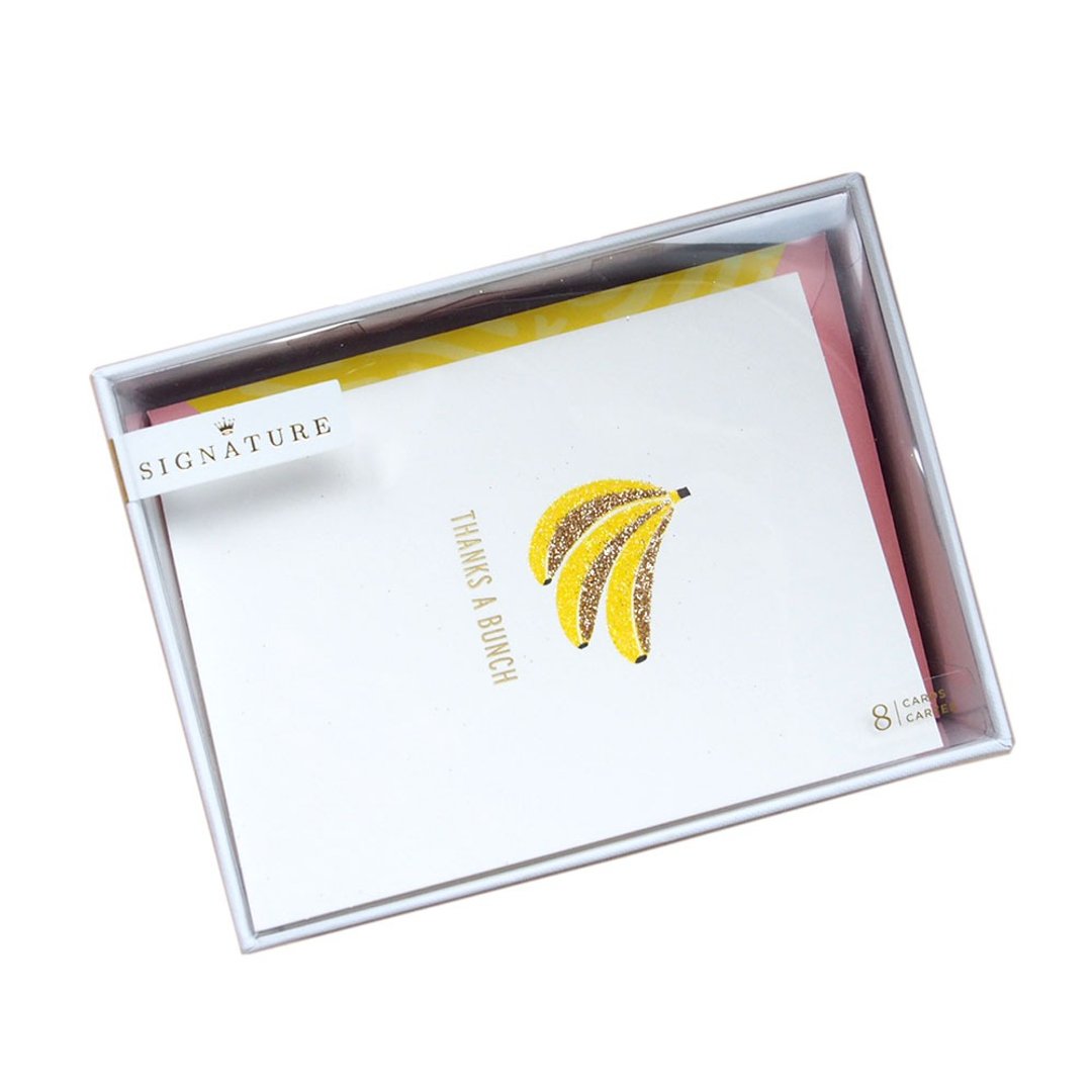 盒卡-送你一串感谢香蕉 8入【Hallmark-SGN手工卡片 无限感谢】 - 卡片/明信片 - 纸 白色