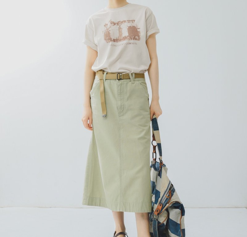 【西部牛仔文化】美式复古/趣味印花/寬鬆棉質T恤 - 女装 T 恤 - 棉．麻 白色