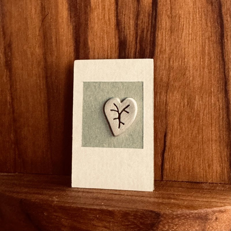 手绘观音莲  叶子  观叶植物 森林叶语系列 925纯银 耳针 - 耳环/耳夹 - 纯银 