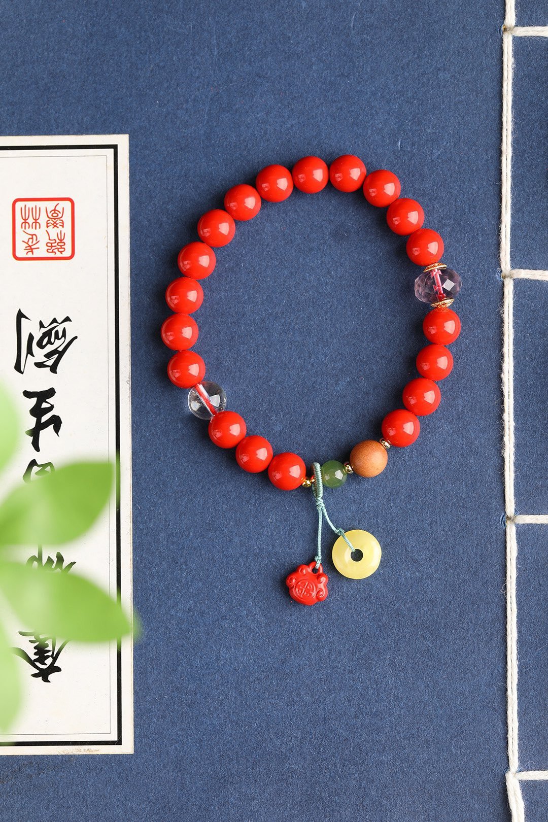 天然原矿朱砂精品红砂手链  珠经8MM 朱砂含量高达95以上 - 手链/手环 - 宝石 