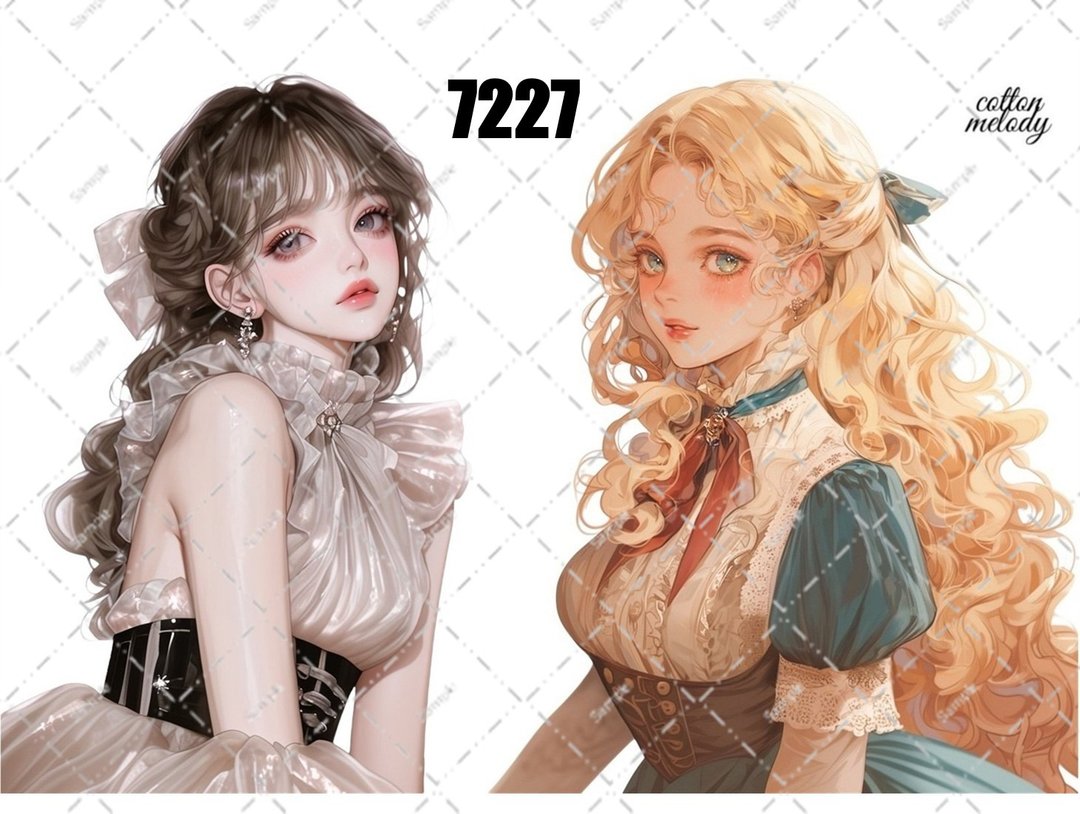 原创贴纸 No.7227 人物贴纸 原创贴纸 人物贴纸 女孩贴纸 原创人物贴纸 - 贴纸 - 纸 