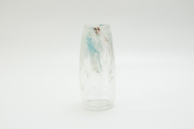 浅蓝色大花瓶 - 花瓶/陶器 - 玻璃 蓝色