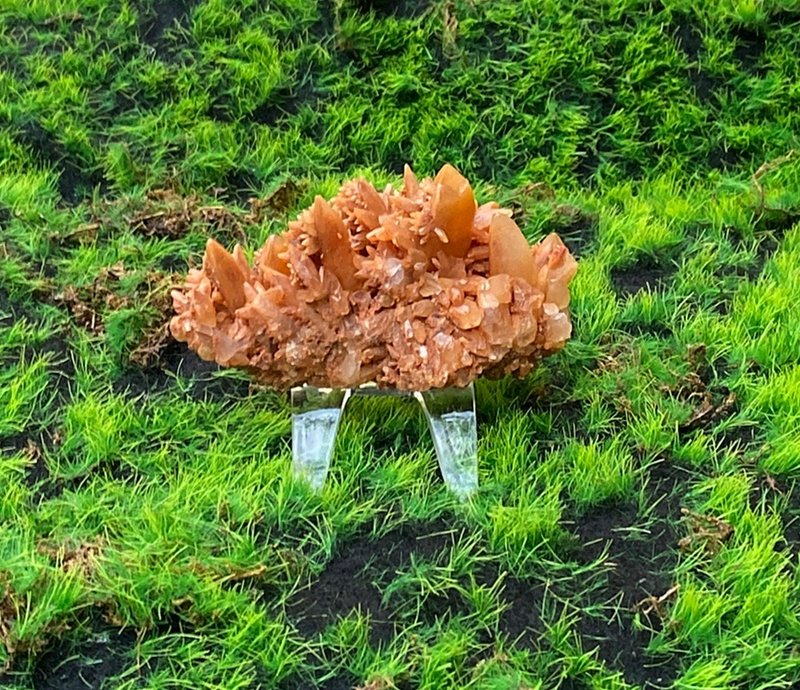 能量摆饰-一直有钱花 红方解晶花簇 财运晶簇 招财开运 开工 礼品 - 摆饰 - 水晶 红色