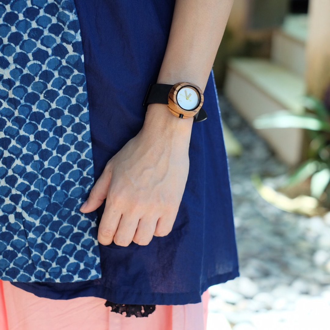Lima Watch Pagi Zebra Black - 女表 - 木头 
