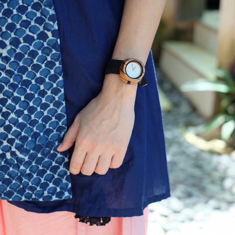 Lima Watch Pagi Zebra Black - 女表 - 木头 