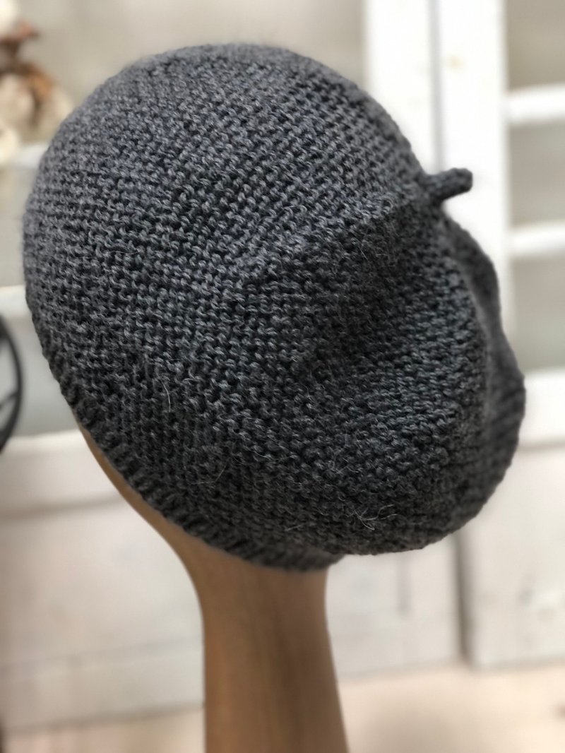 【现货】ChiChi手作-毛线编织毛帽 - 帽子 - 羊毛 黑色