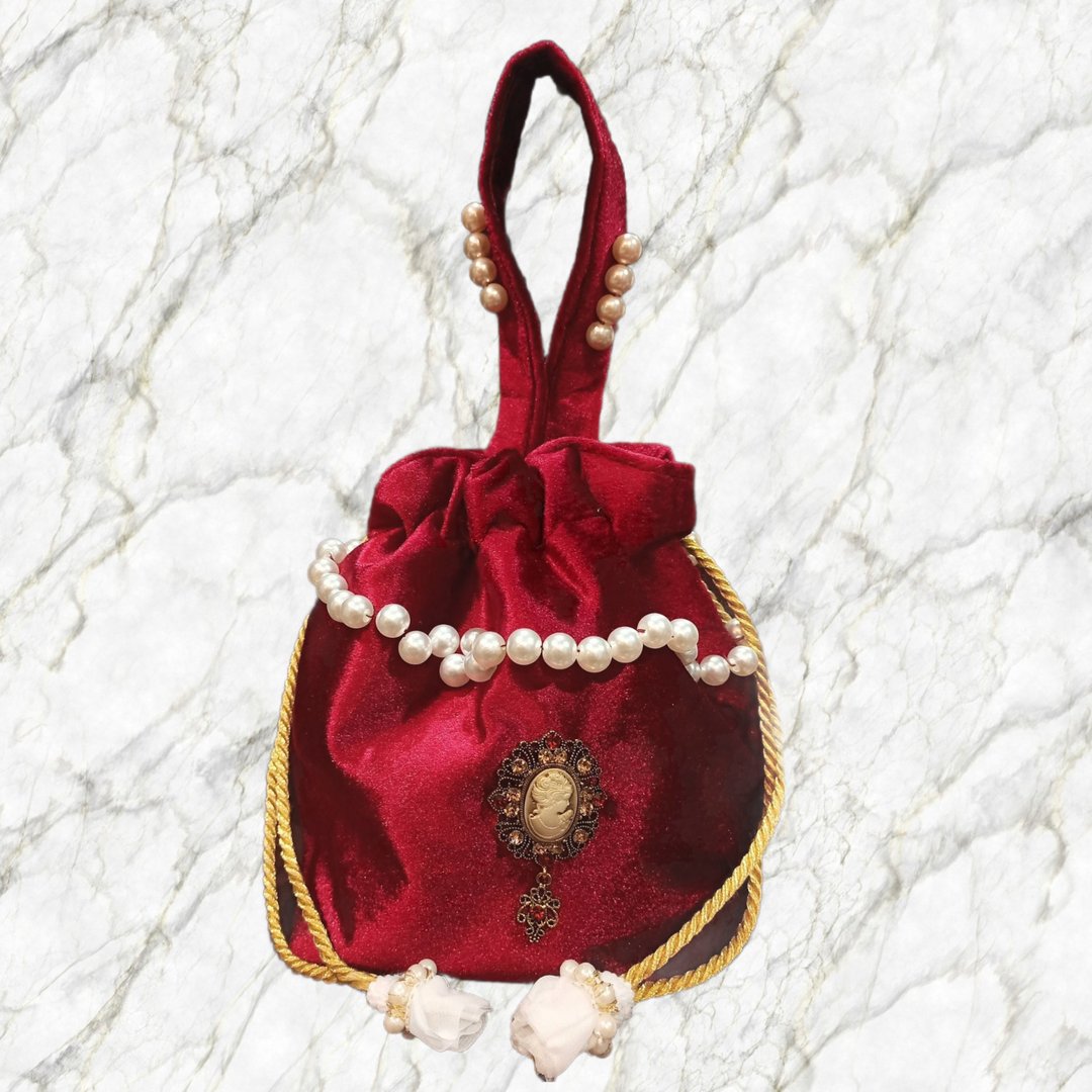 CAMEO bag - 束口袋双肩包 - 其他材质 红色