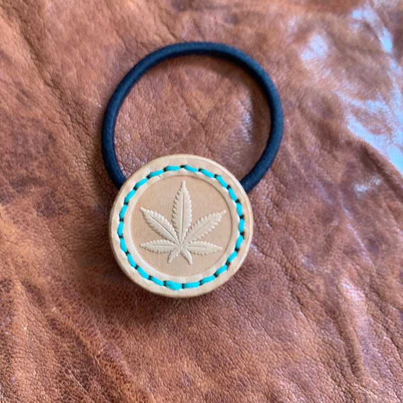 -Weed- 皮革发带，青瓷色 - 发饰 - 真皮 绿色