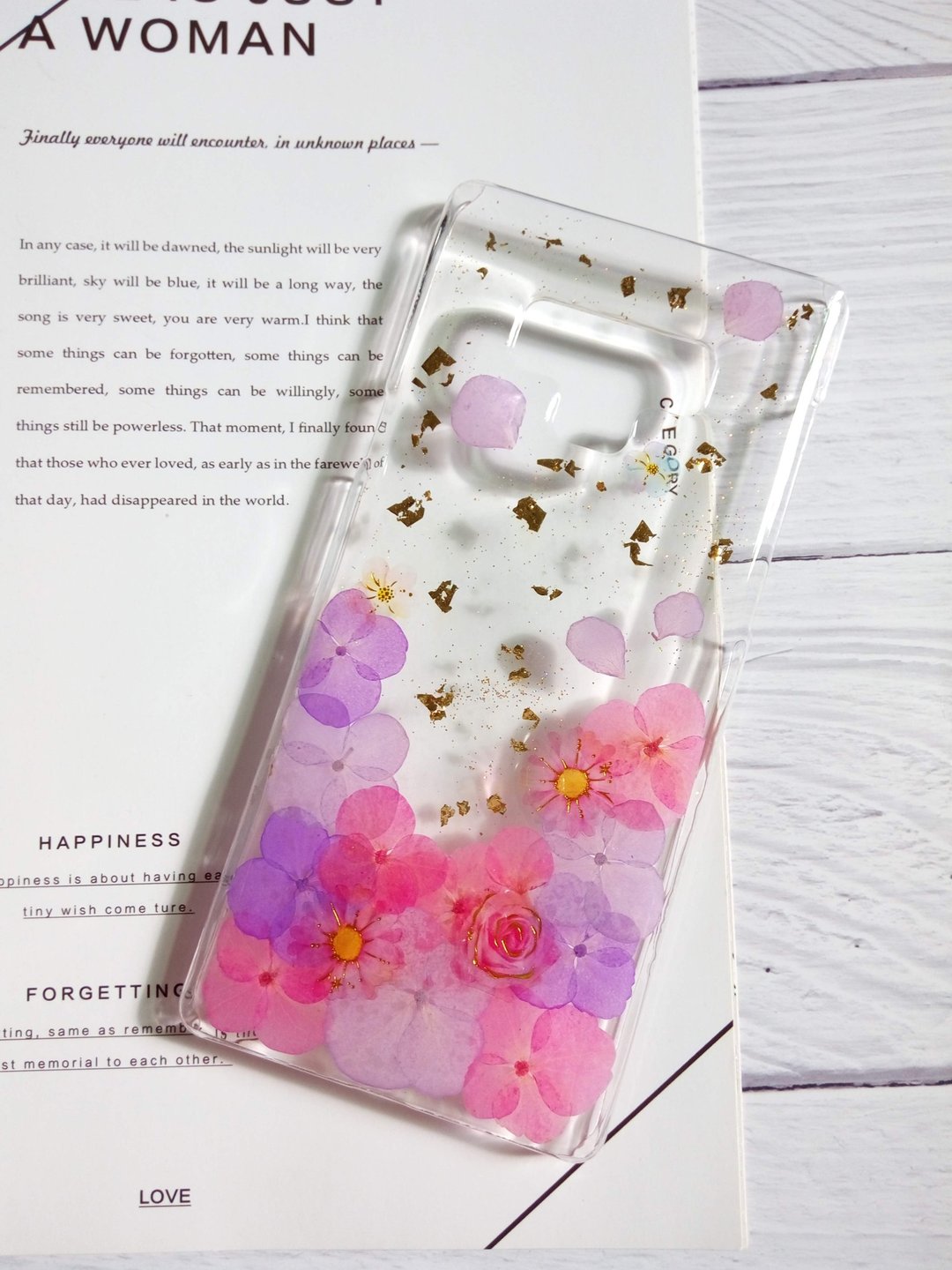 Annys workshop手作押花手机保护壳,Samsung Note 9,浪漫粉紫 - 手机壳/手机套 - 塑料 多色