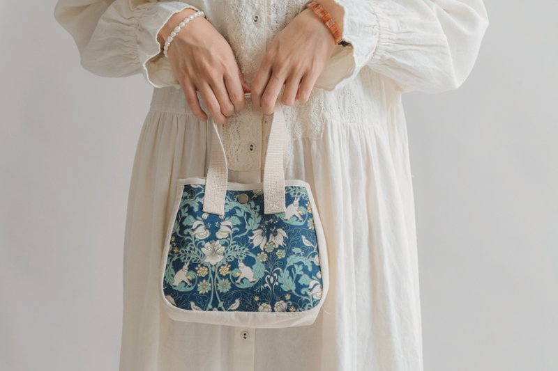 印花 两用包 花布 肩背包 手提包 旅行 交换礼物 - 侧背包/斜挎包 - 棉．麻 多色