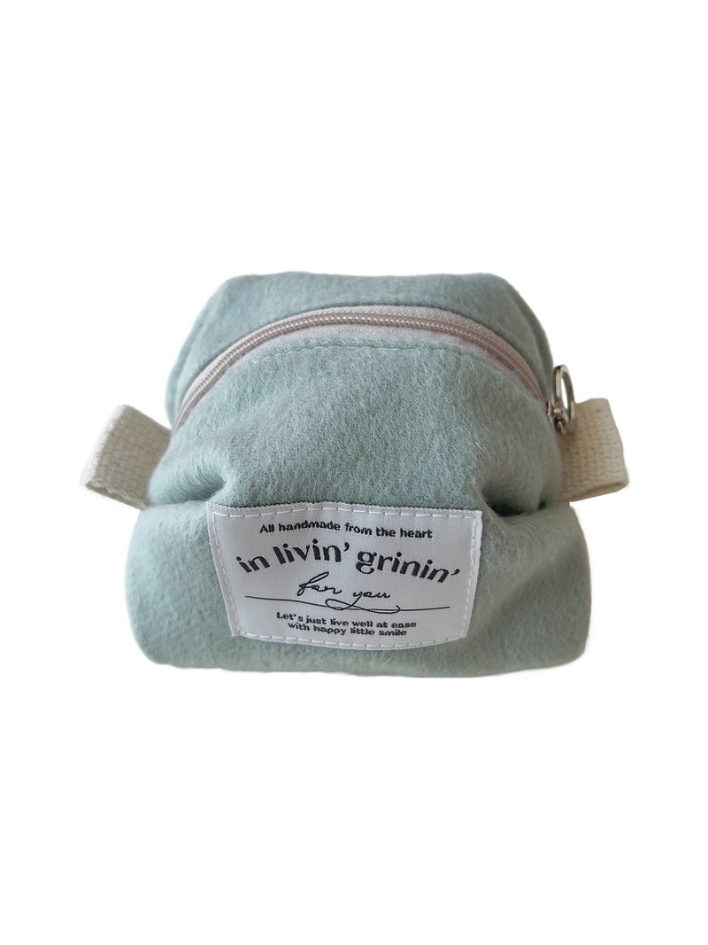 羊毛马卡龙小包 S_开心果绿 - 化妆包/杂物包 - 其他人造纤维 绿色