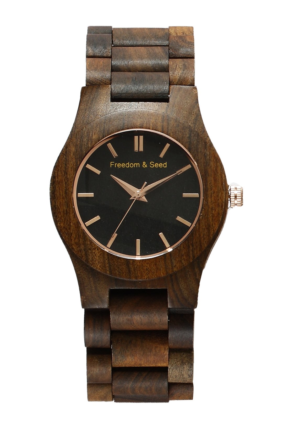 【Freedom&amp;Seed】日本木头腕表：艺系列40mm─Leadwood黑檀木款 - 女表 - 木头 咖啡色