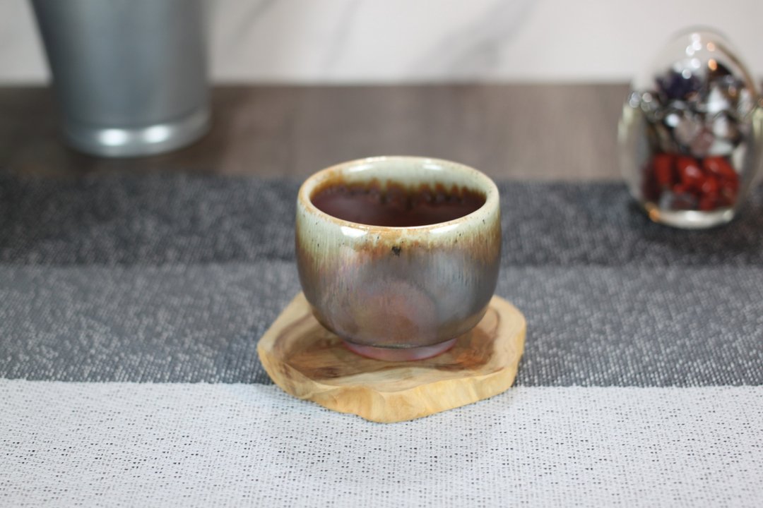 【沐春生活】100ml 天目釉 柴烧茶杯 莺歌名家叶敏祥手工作品 - 其他杯子 - 瓷 