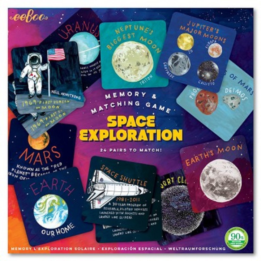 eeBoo 记忆游戏 - Space Exploration Matching Game 太空探险 - 桌游/玩具 - 纸 多色
