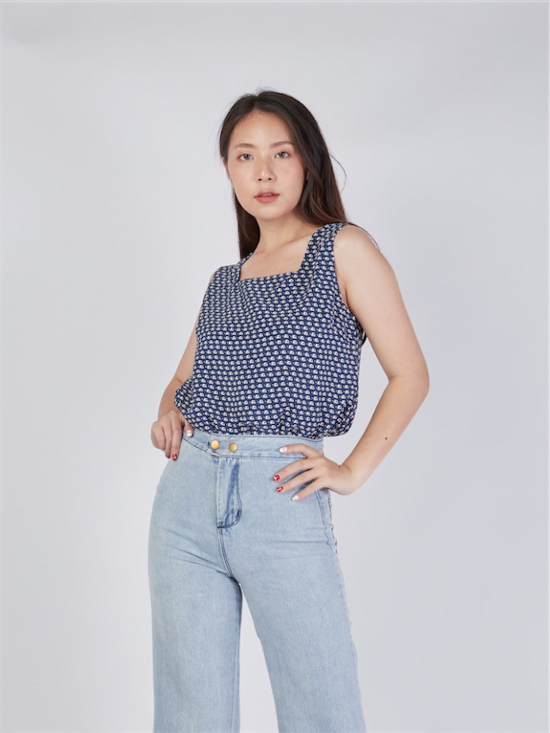 Graphic rita top - 女装上衣 - 其他材质 白色