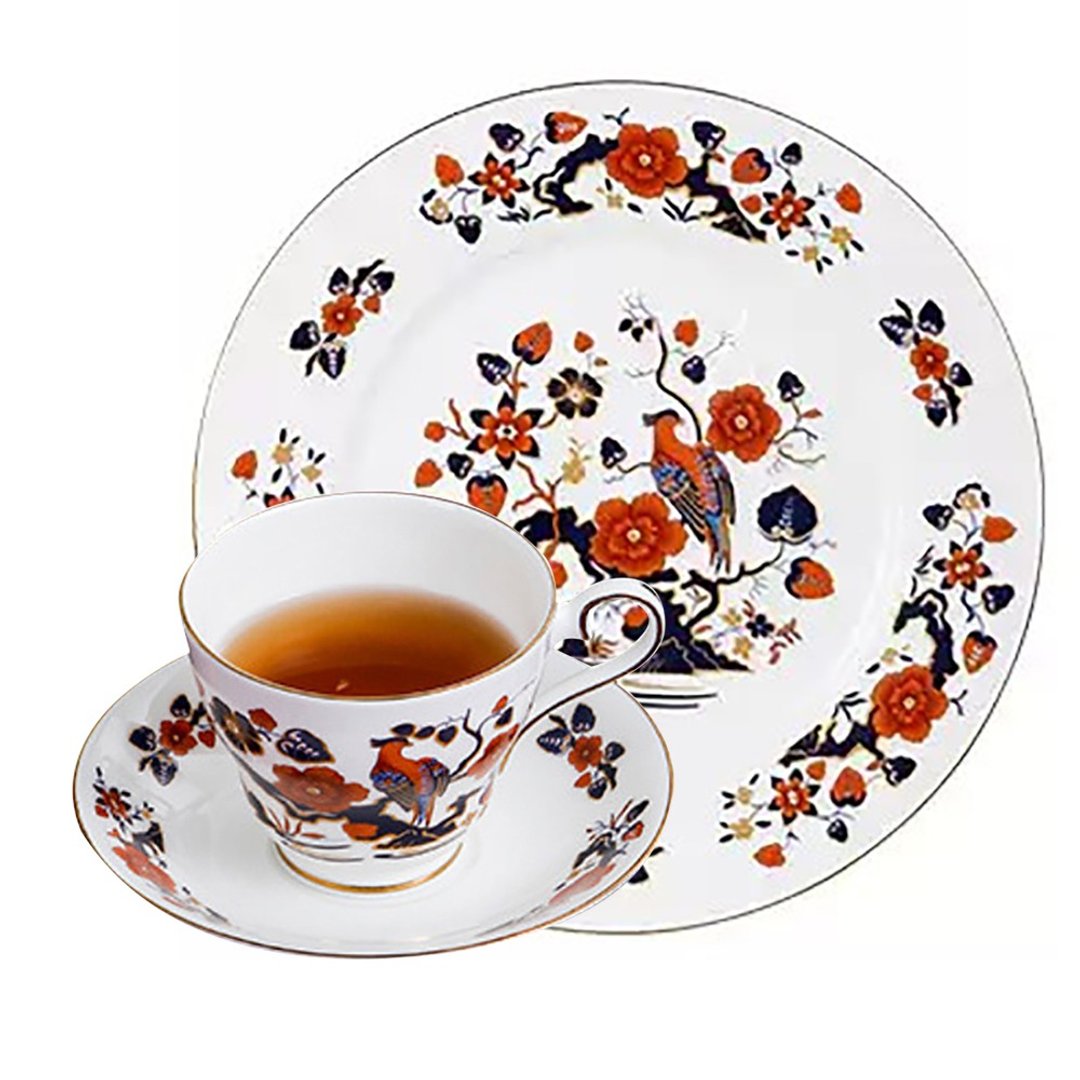 英国Aynsley 天堂鸟系列 组合优惠价 骨瓷约克杯盘组+餐盘 - 茶具/茶杯 - 瓷 多色