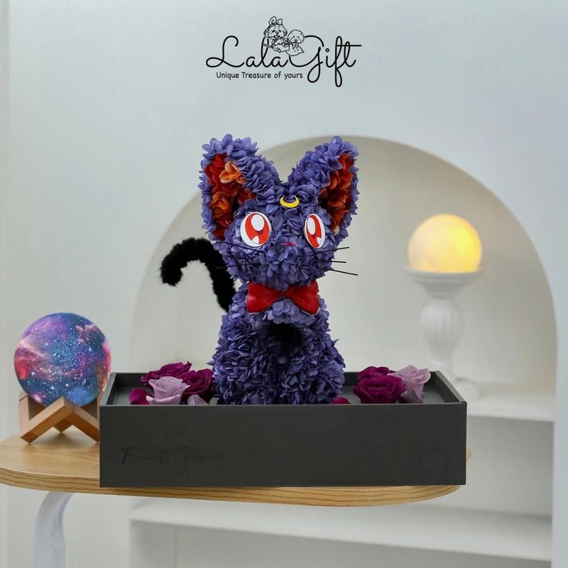 永生花 / 美少女战士的猫猫Luna & Artemis / 永生花公仔 - 干燥花/捧花 - 其他材质 多色