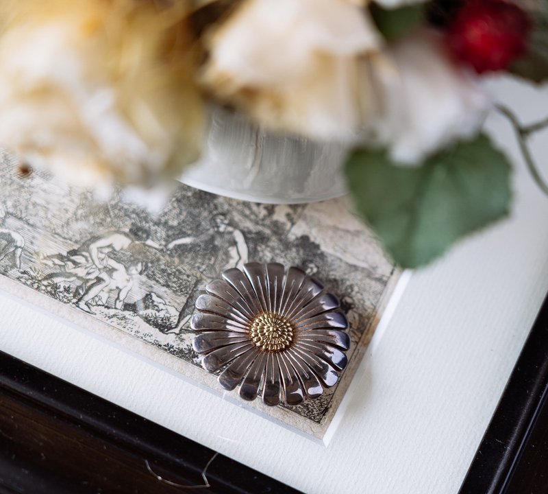 雏菊银坠子 - 西洋古董首饰 - 项链 - 纯银 