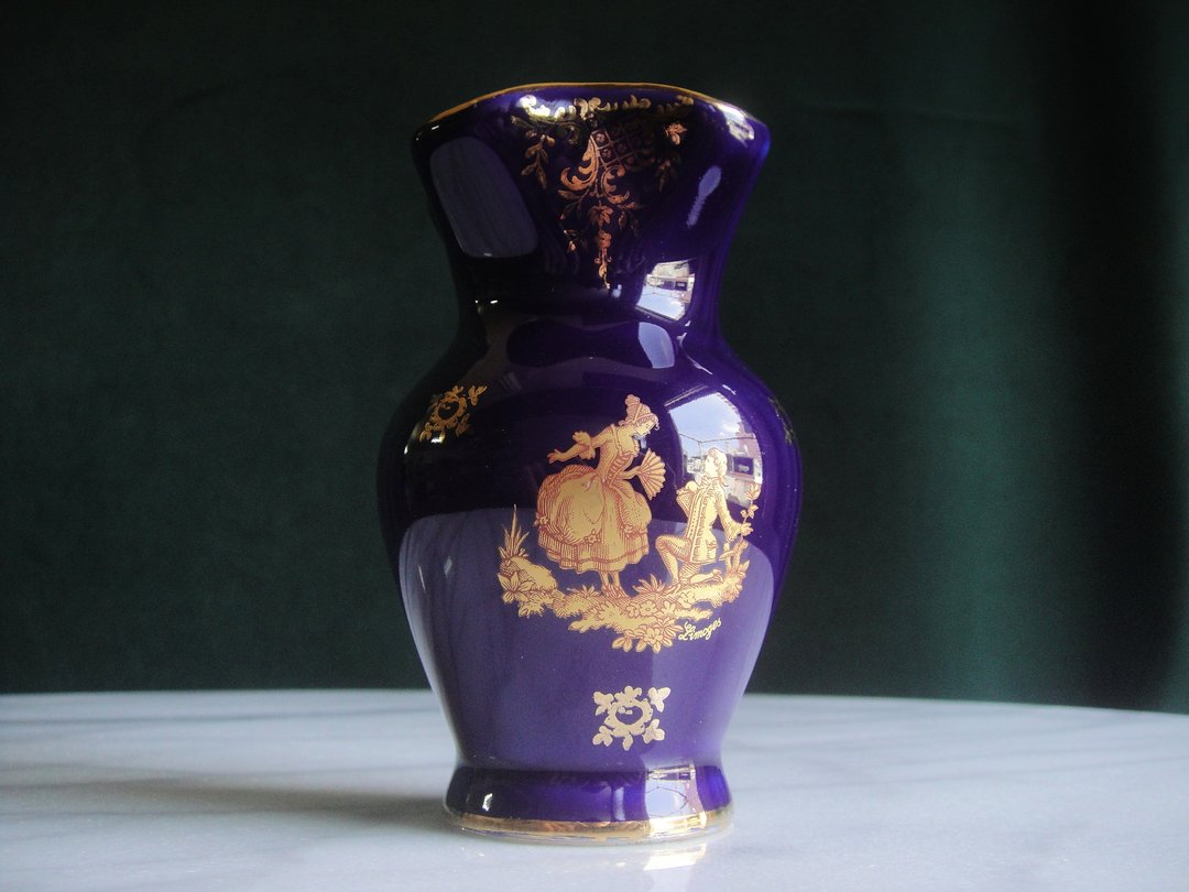 【老时光 OLD-TIME】早期二手法国陶瓷描金花瓶 - 收纳用品 - 其他材质 