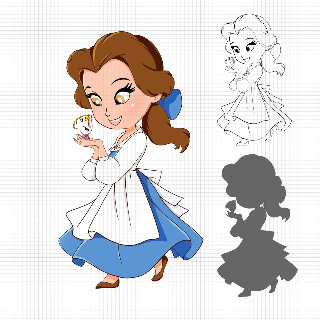 Baby Belle and beast Svg cut file Little Princess clipart Baby Princess svg - 其他数码设计 - 其他材质 