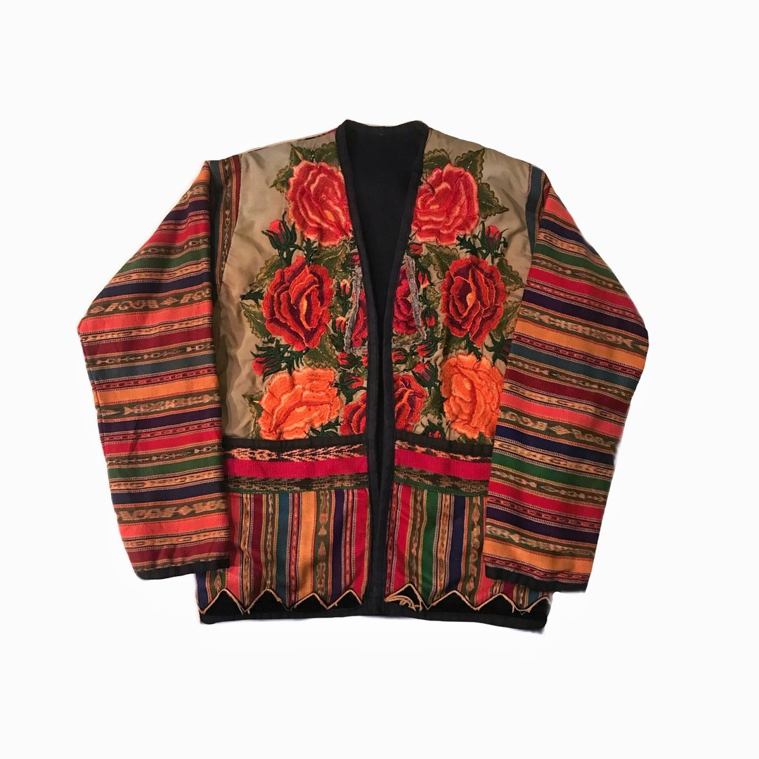• 爱头牌 •Vintage Embroidery Weaving Coat 手工刺绣图腾罩衫 - 女装休闲/机能外套 - 棉 多色