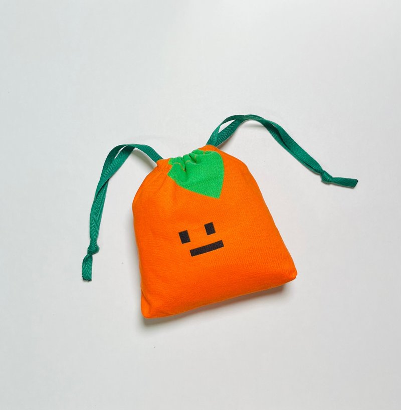 柿子造型迷你零钱包 - 化妆包/杂物包 - 棉．麻 红色