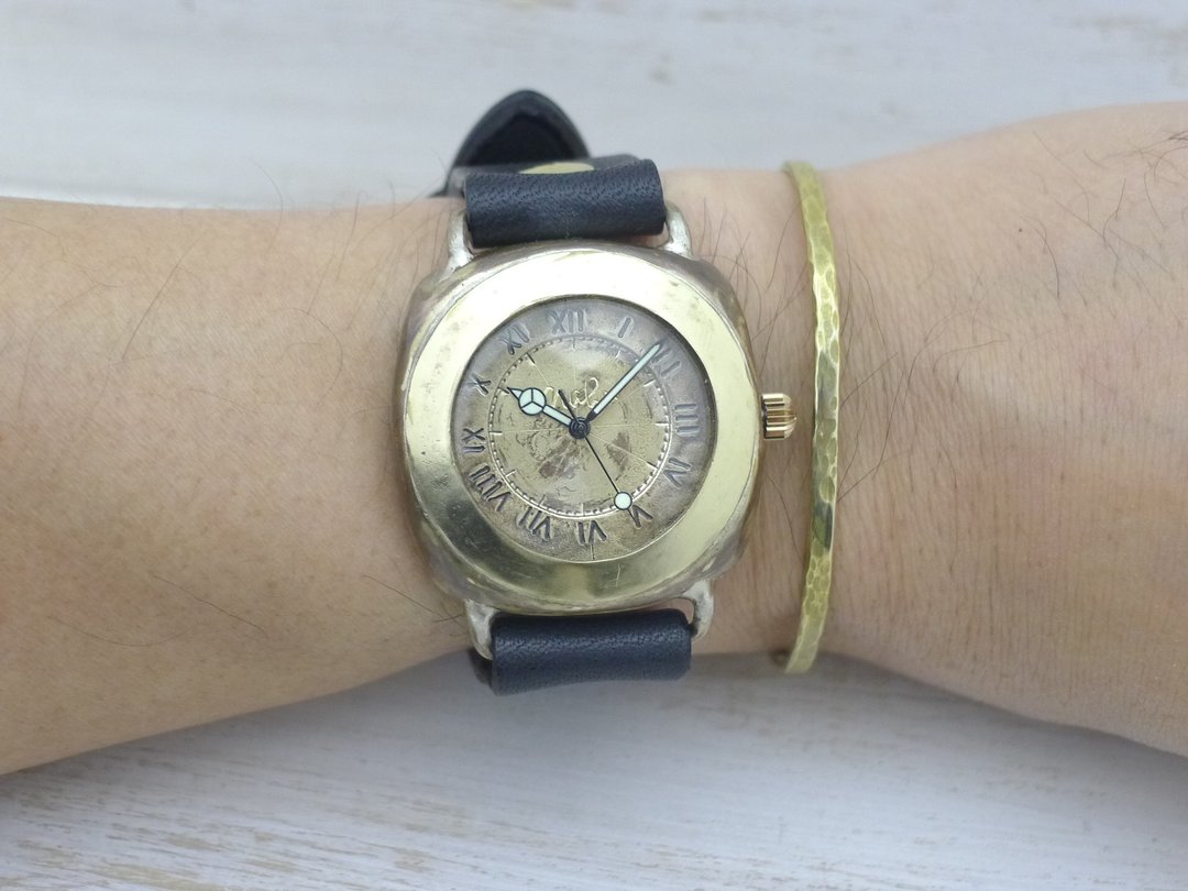 Caramel Box-JB 38mm Brass Cushion Case Handmade Watch (JUM182) - 女表 - 铜/黄铜 金色