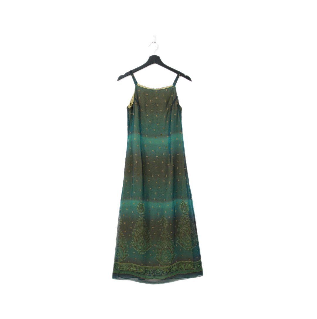 Back to Green-复古长洋装 绿渐层 花朵欧风Ls-38//vintage dress - 洋装/连衣裙 - 棉 