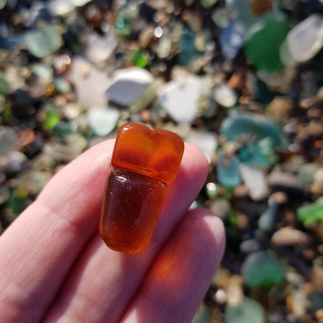 Tiny perfume stopper. Vintage bottle stopper. P016 - 其他 - 玻璃 咖啡色