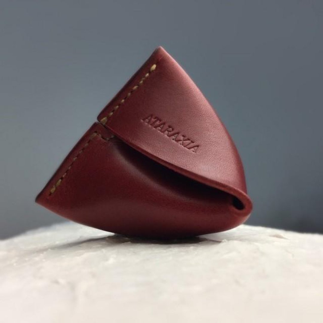 ☆ Free name entry ☆ Toriguchi accessory case (wine) - 零钱包 - 真皮 