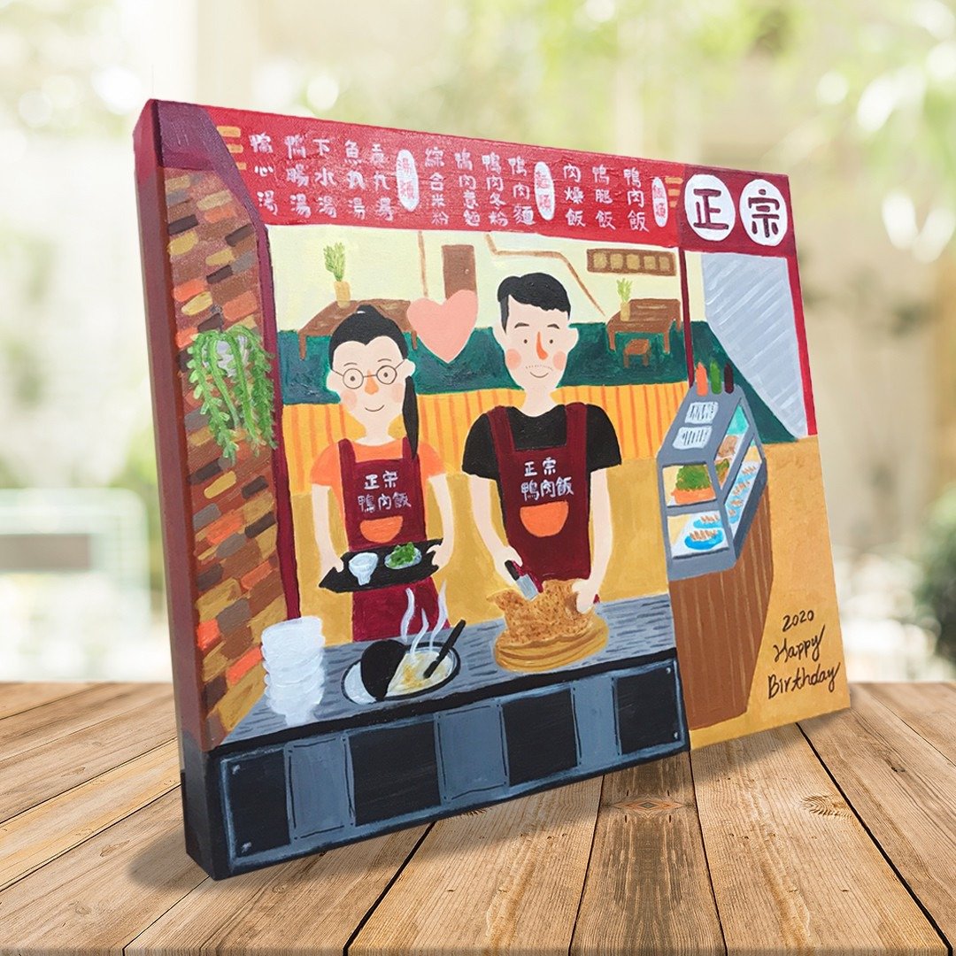 蔓步 | 2-4人定制画作(含画架) - 订制画像 - 棉 多色