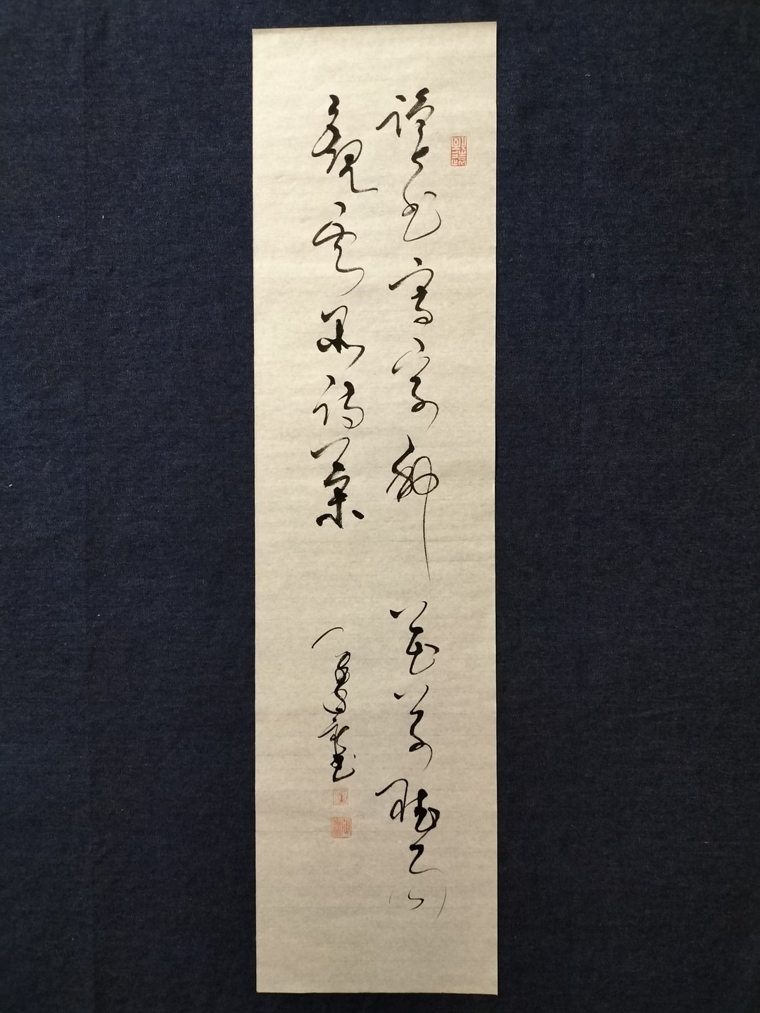 读书写字种花草 听雨观云品诗茶 17x68厘米 草书 未裱 - 画框/相框 - 纸 