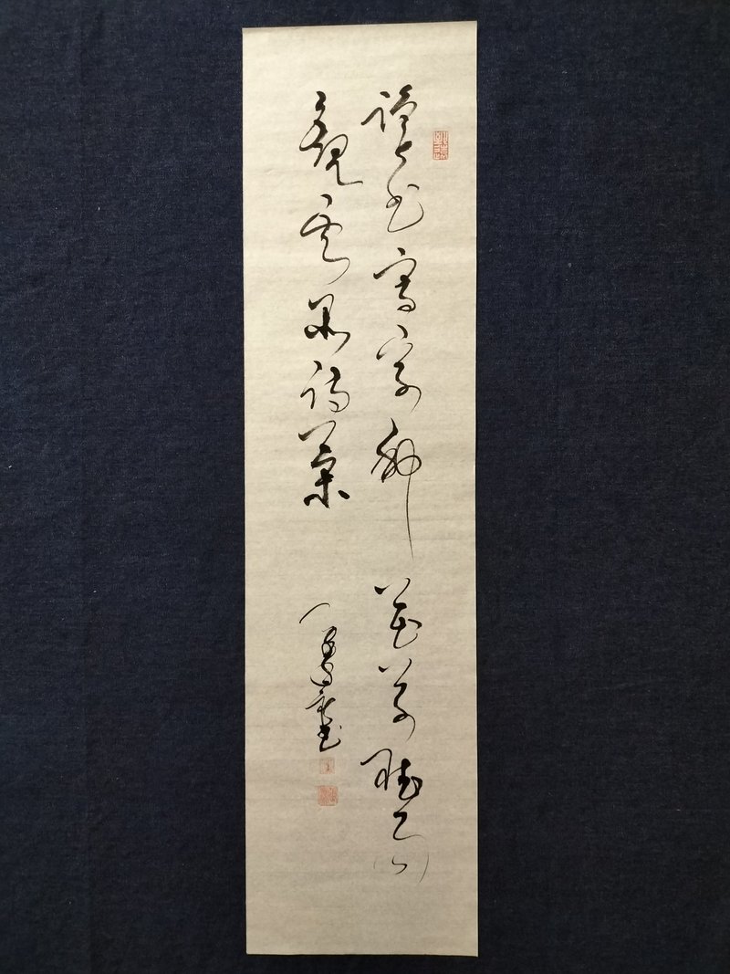 读书写字种花草 听雨观云品诗茶 17x68厘米 草书 未裱 - 画框/相框 - 纸 
