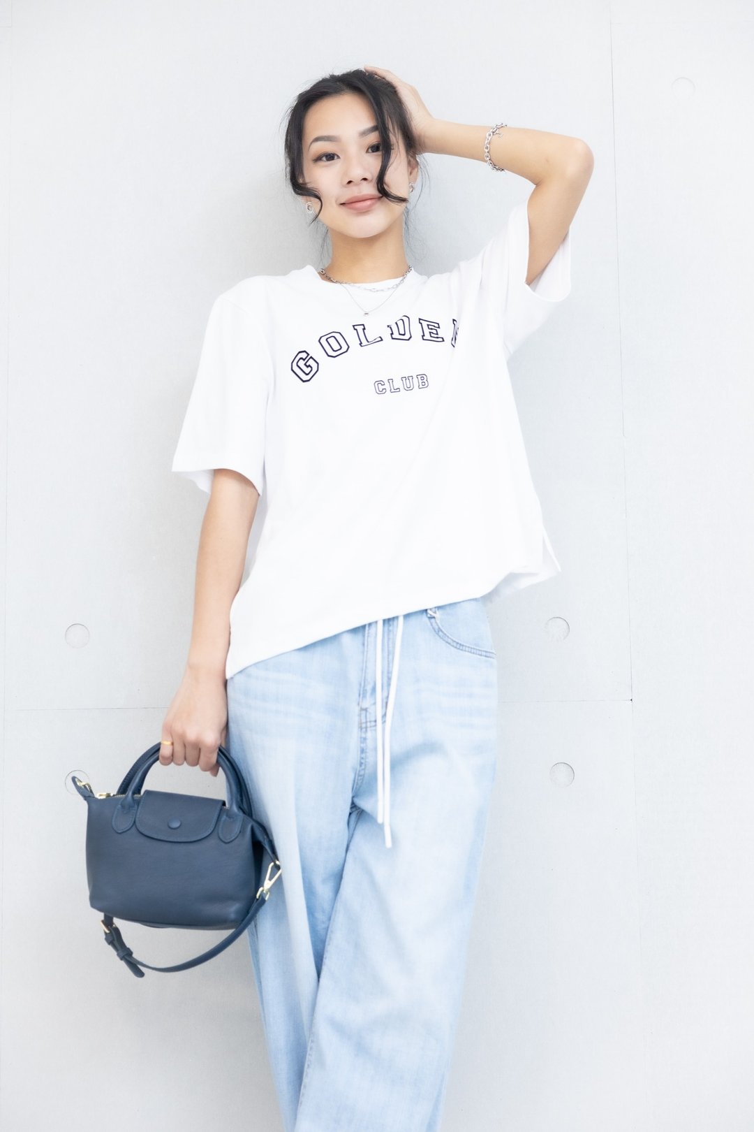 GOLDEN CLUB印花上衣 白色 - 女装 T 恤 - 其他材质 白色