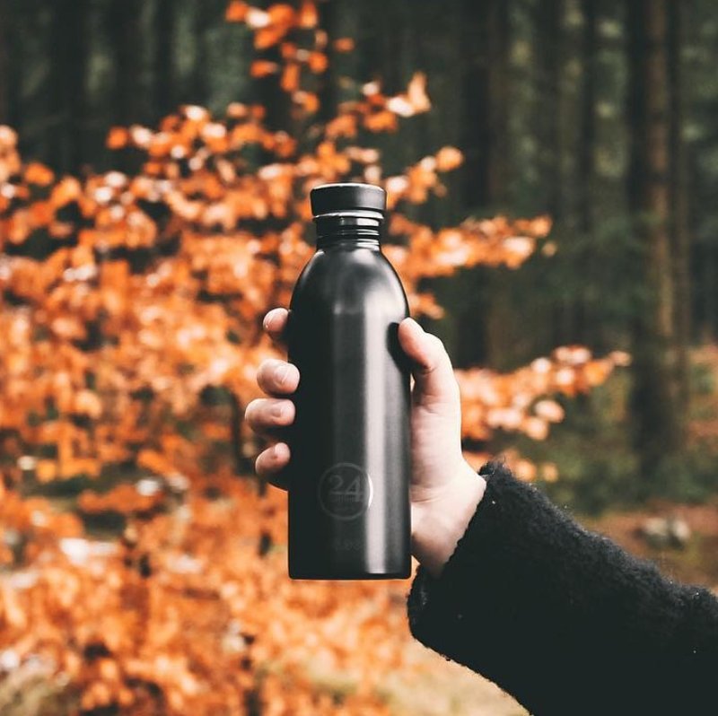 意大利24Bottles【URBAN超轻量羽毛系列】绅士黑 - 不锈钢瓶 - 水瓶/水壶 - 不锈钢 黑色