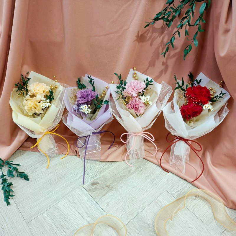 母亲节限定  Love story永生花康乃馨花束礼盒/母亲节花束/礼物 - 干燥花/捧花 - 植物．花 多色
