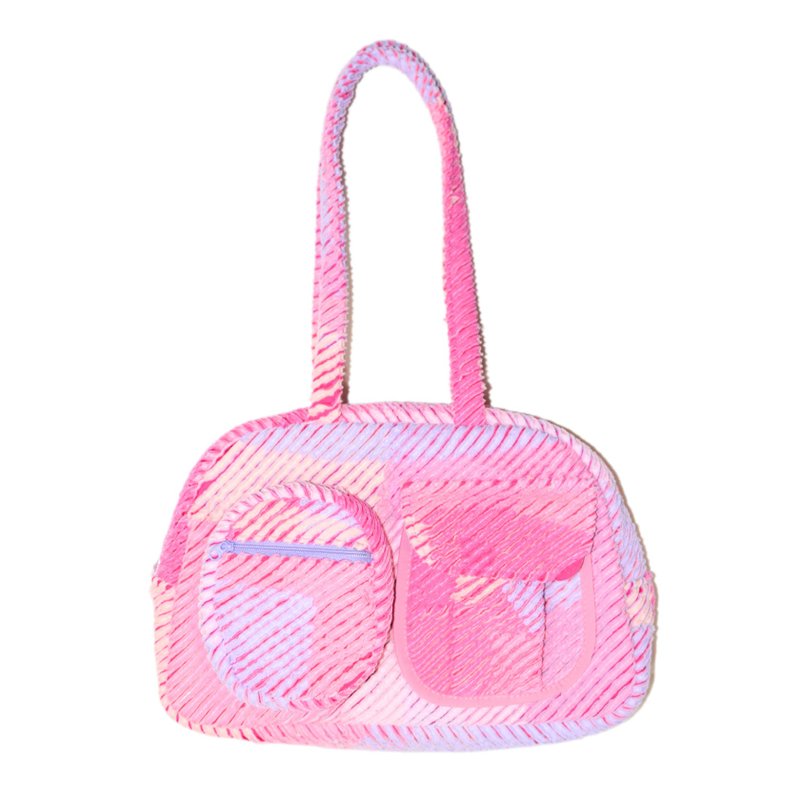 egg Pocket 波士顿包 PINK!PINK!PINK 斜纹绗缝 - 其他 - 棉．麻 粉红色