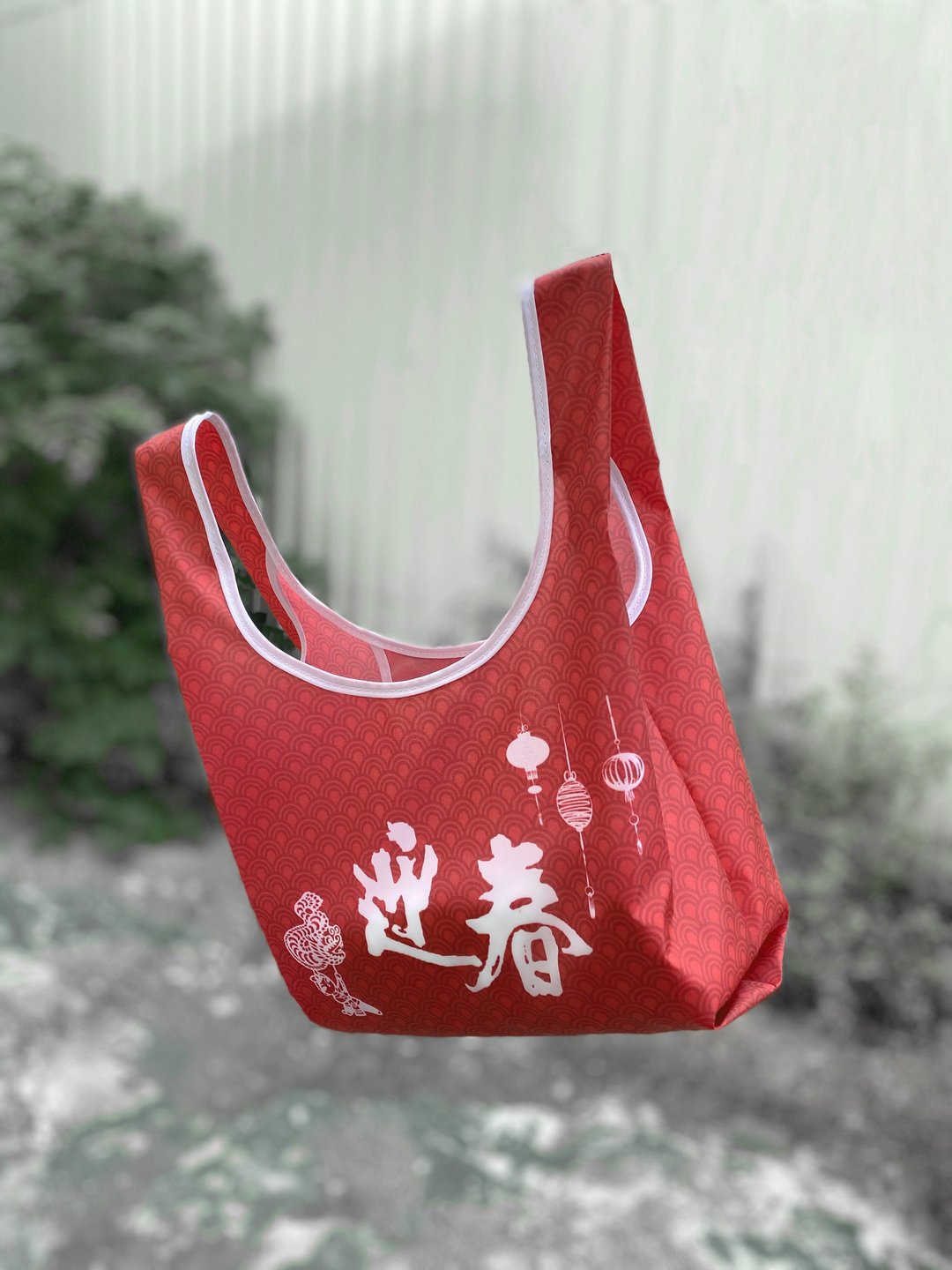 BLR 环保购物袋 TT14 迎春 - 手提包/手提袋 - 聚酯纤维 红色