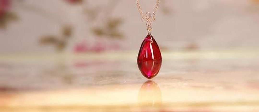 Ice Rose ~ Charming ruby ~ - 项链 - 其他金属 