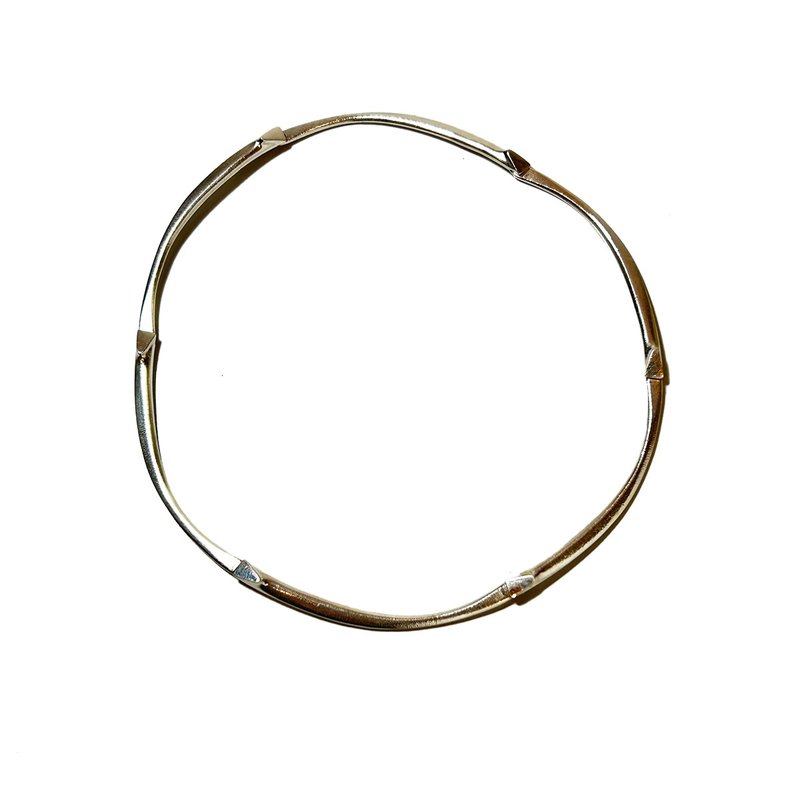 芬兰 LAPPONIA 古着 设计 银饰项圈 - 项链 - 其他金属 银色