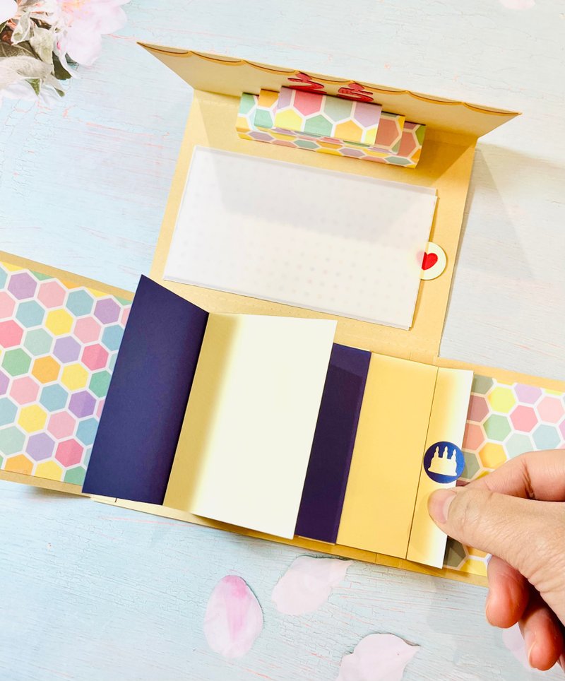 【 DIY 手作】蛋糕折叠卡片/DIY材料包附教学/定制生日蜡烛 - 木工/竹艺/纸艺 - 纸 