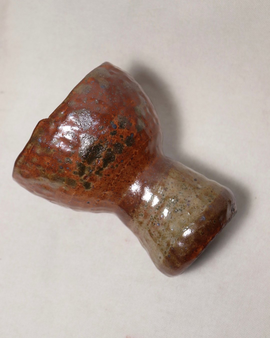 志野釉手捏盆器-3 - 植栽/盆栽 - 陶 
