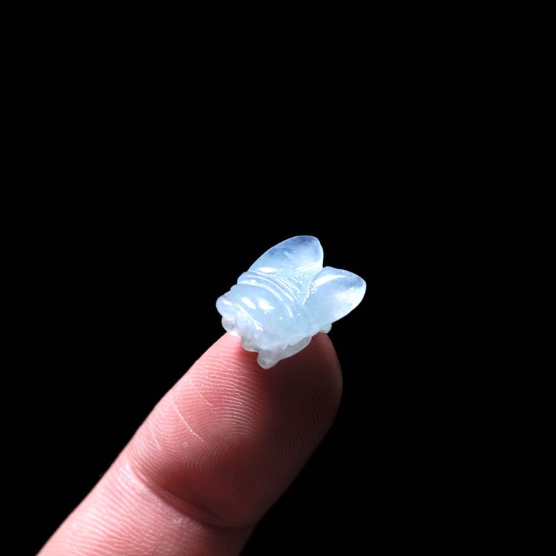 【常赢】冰种翡翠巧雕苍蝇 | 天然缅甸玉翡翠A货 | 送礼 - 金工/饰品 - 玉石 透明