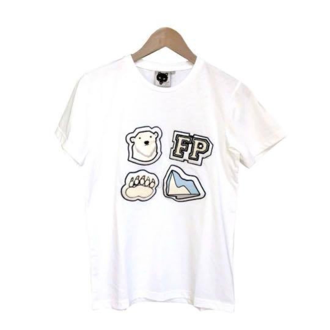 Foxpixel 3D Embroidery Tee with Polar Bear - 男装上衣/T 恤 - 棉 白色