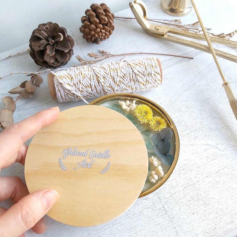 \\加购\\ 防尘木盖 (限大理石碗用) - 蜡烛/烛台 - 木头 卡其色