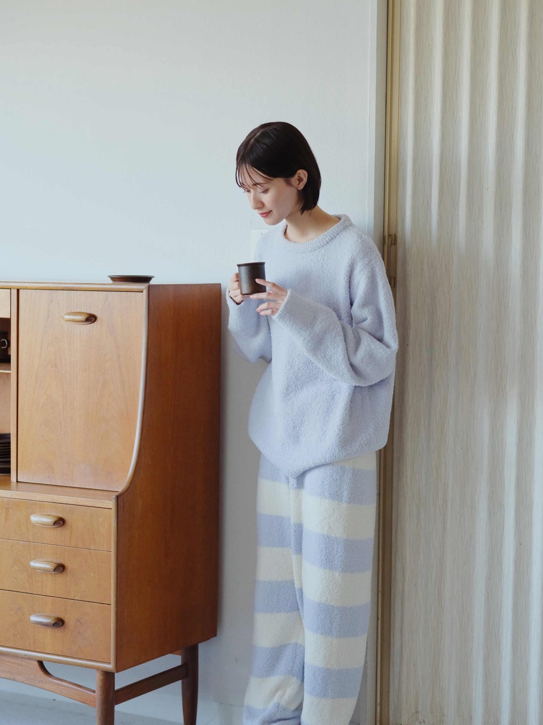 KOOW淡蓝云朵软绵绵家居服 亲肤保暖冰淇淋半边绒睡衣套装 - 居家服/睡衣 - 棉 多色