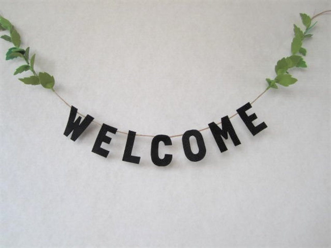 WELCOME GARLAND - 墙贴/壁贴 - 羊毛 黑色