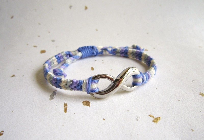 白钢 无限缤纷 幸运绳编织手环 (可选色) - 手链/手环 - 棉．麻 蓝色