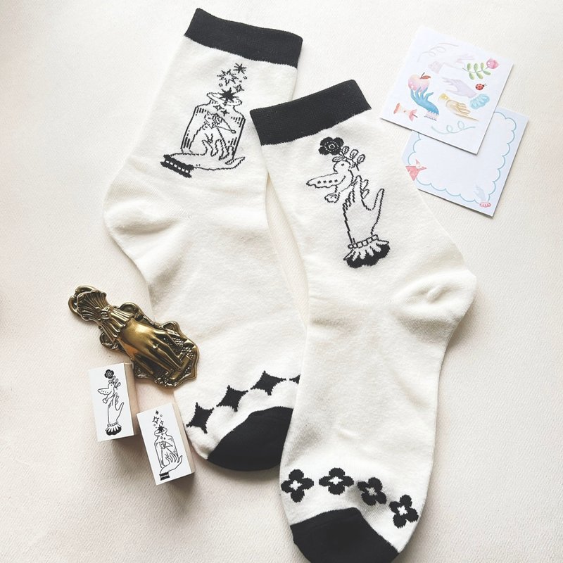 【可爱的小手系列】袜子 - 袜子 - 棉．麻 