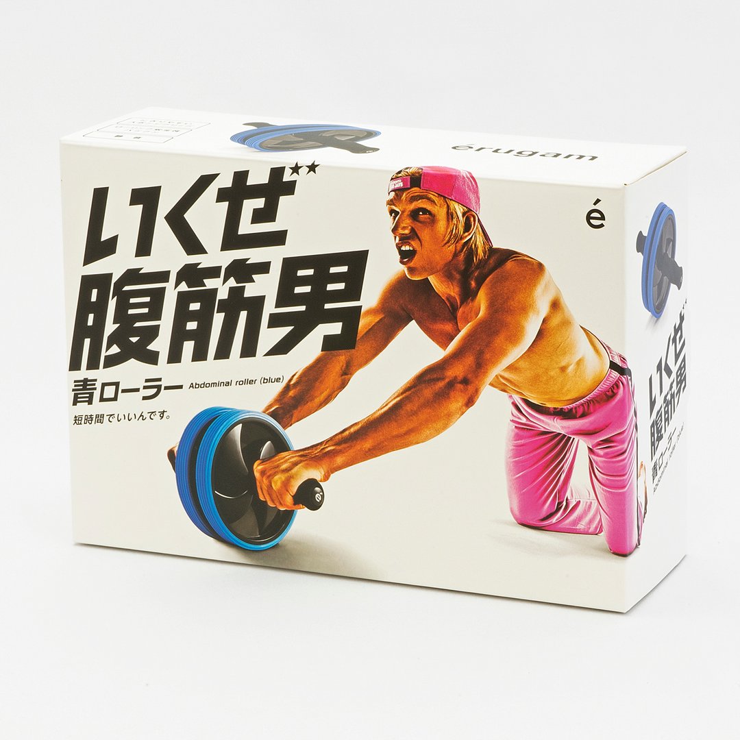 日本Erugam 健腹轮 蓝 滚轮 运动用品 居家健身器材 礼物 - 运动/健身用品 - 塑料 蓝色